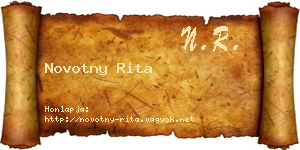 Novotny Rita névjegykártya